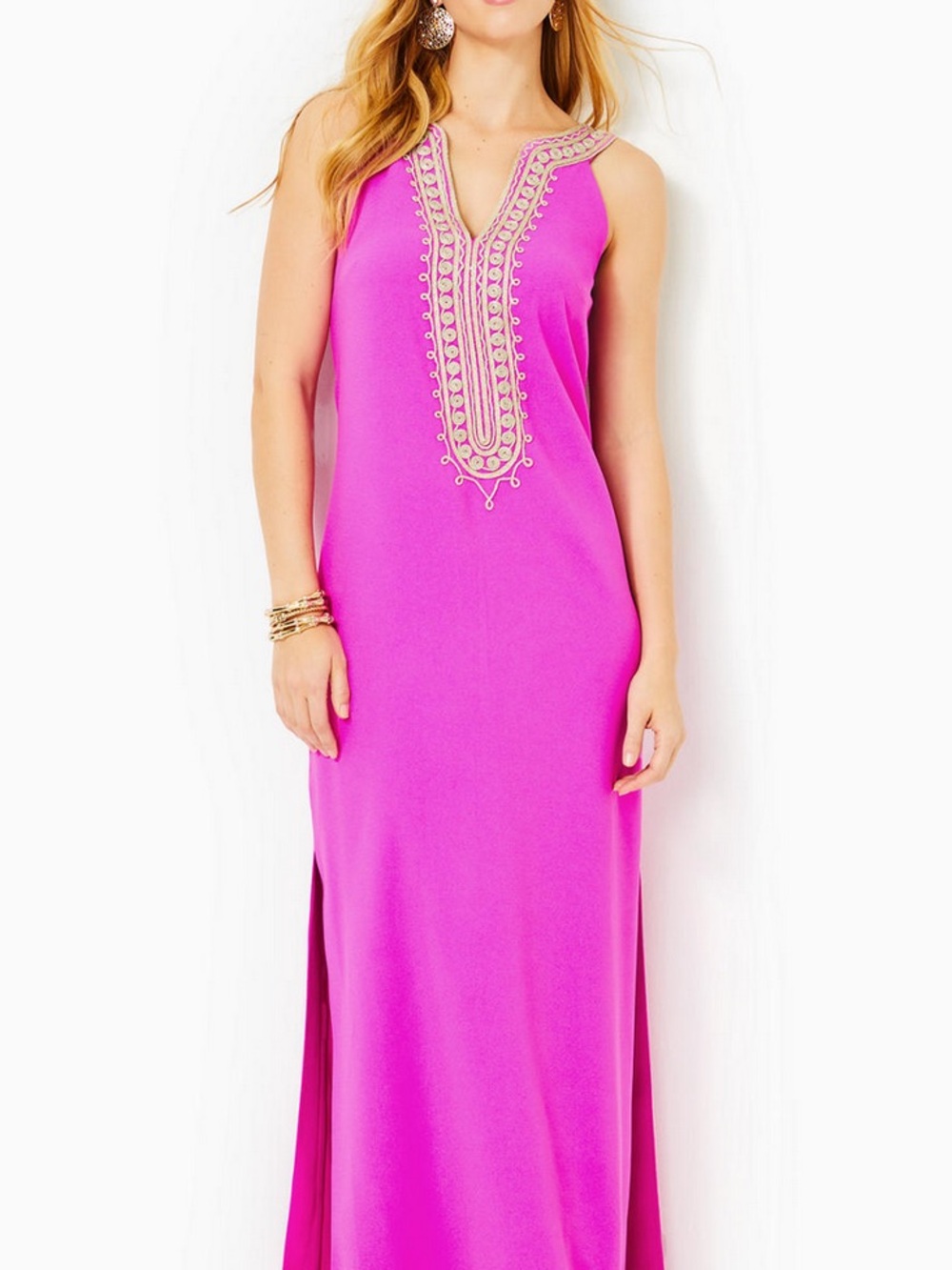 Lilly Pulitzer Sandrah Embroidered Maxi Dress 16 in wild fuchsia - Pre-Love🩷 - Picture 3 of 4